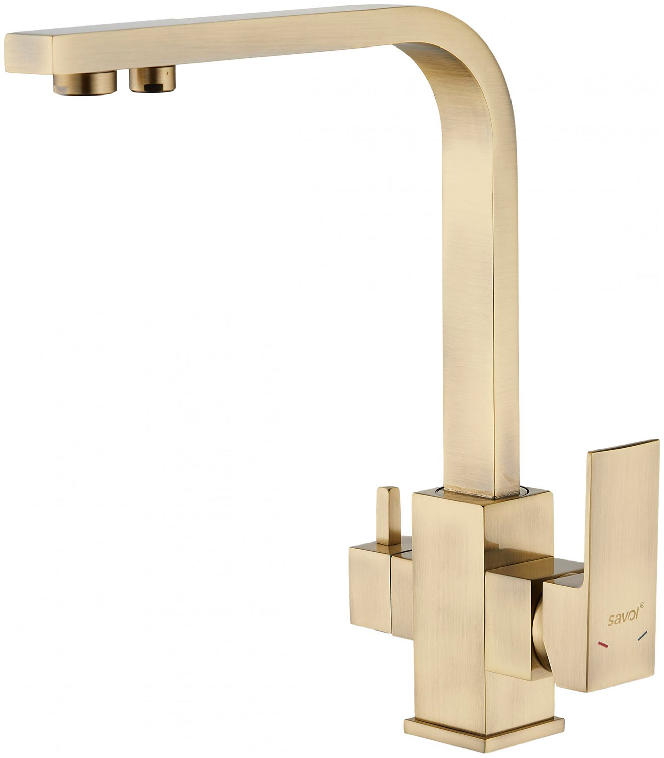 

Смеситель для кухонной мойки под фильтр питьевой воды Savol S-L1807C, Бронзовый