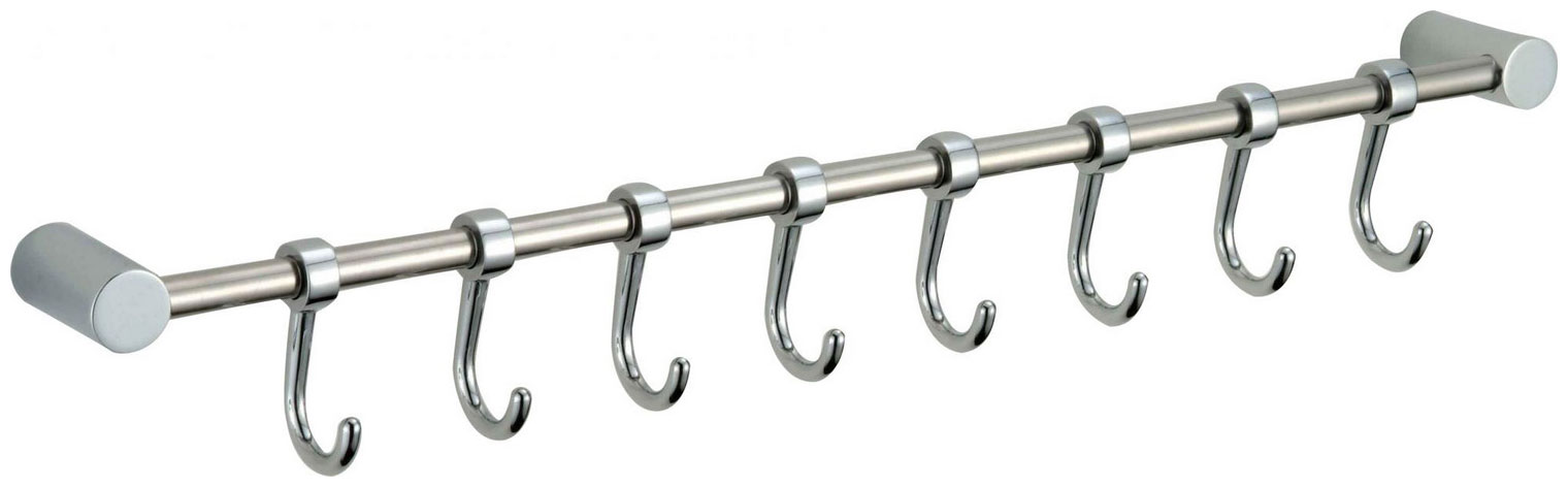

Планка с крючками Savol 8 крючков S-006208, Хром