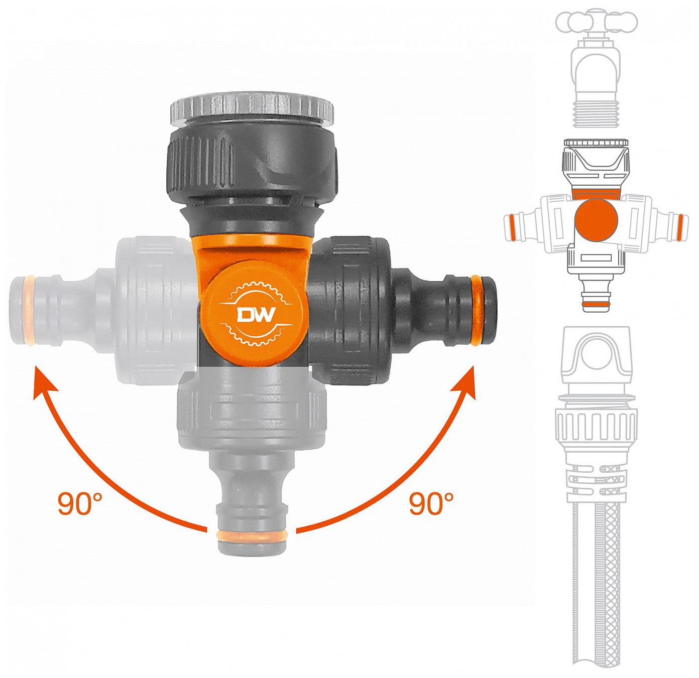 

Адаптер для крана поворотный G 3/4 и 1 Daewoo Power Products 26.5-33.3mm DWC 1825