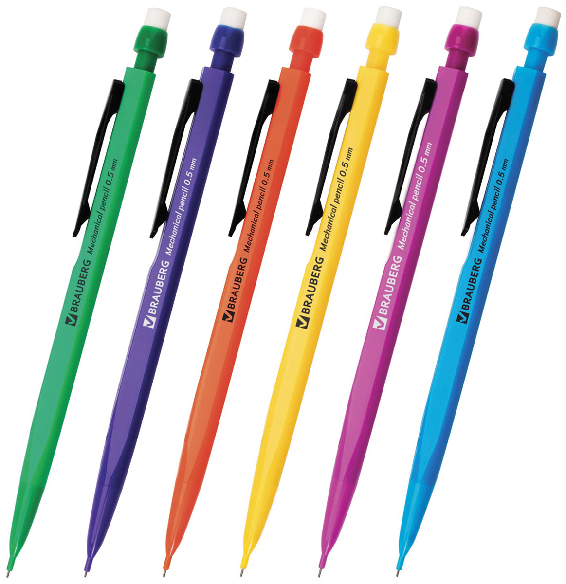 Изображение товара Набор механических карандашей Brauberg Classic 12 шт с яркими корпусами