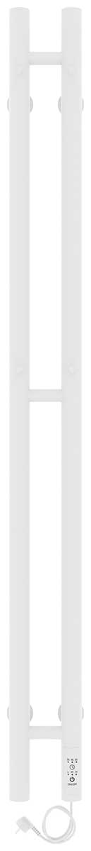 

Полотенцесушитель электрический Laris Прайм ЧК 80х1200 Дуэт (круг) белый муар, правое подключение (73207631)