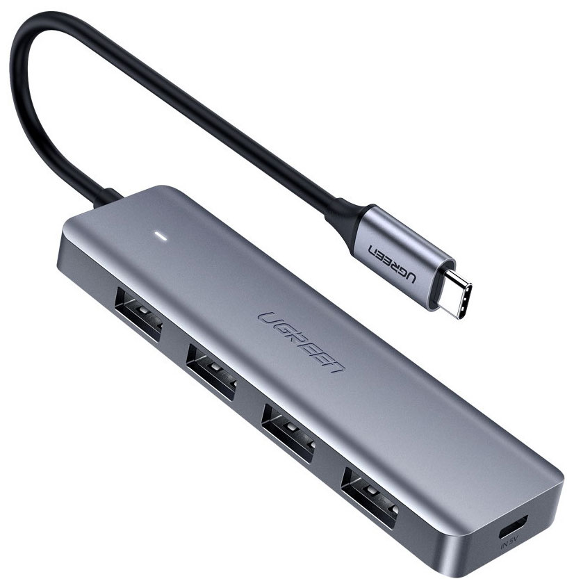 Разветвитель USB Ugreen Type C, 4 x USB 3.0 (70336) ugreen usb c ethernet adapter gigabit rj45 type c wired network thunderbolt 3 lan compatible with macbook surface pro ipad pro 2021 switch