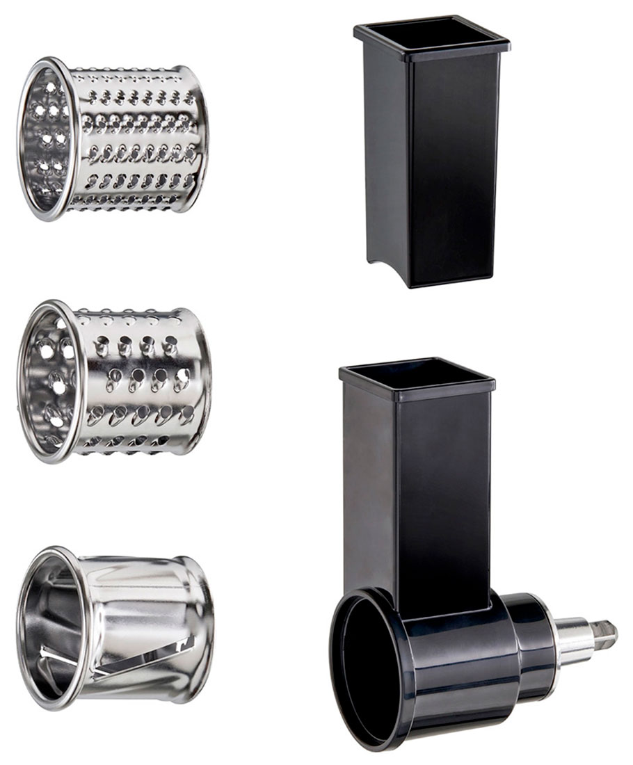 Изображение товара Набор терок Caso KM 1800 для кухонных комбайнов из нержавеющей стали