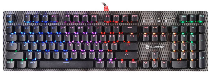 Изображение товара Клавиатура игровая проводная A4Tech Bloody B810R NetBee черный Изображение товара Клавиатура игровая проводная A4Tech Bloody B810R NetBee черный