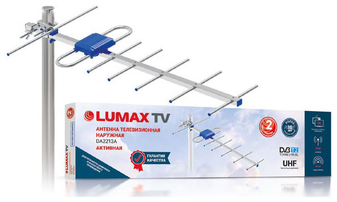 ТВ антенна Lumax DA2213A lumax телевиз антенна lumax da2508а антенна эфирная пассивная