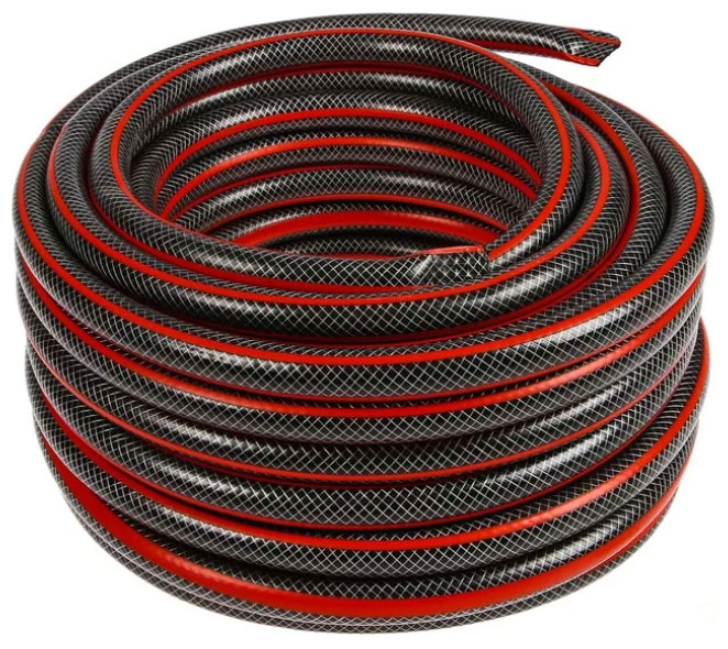 Изображение товара Шланг садовый Вихрь ПВХ усиленный премиум 1/2 25м чёрно-красный