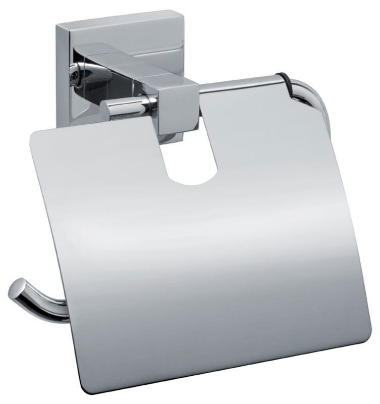 Изображение товара Держатель для туалетной бумаги Fixsen Metra с крышкой, хром, настенный, FX-11110