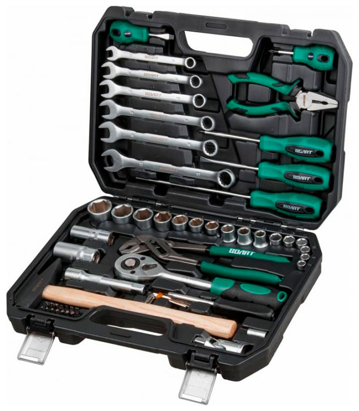 

Набор слесарного инструмента Волат 56 пр. 1/4, 1/2, 6 граней (18560-56)