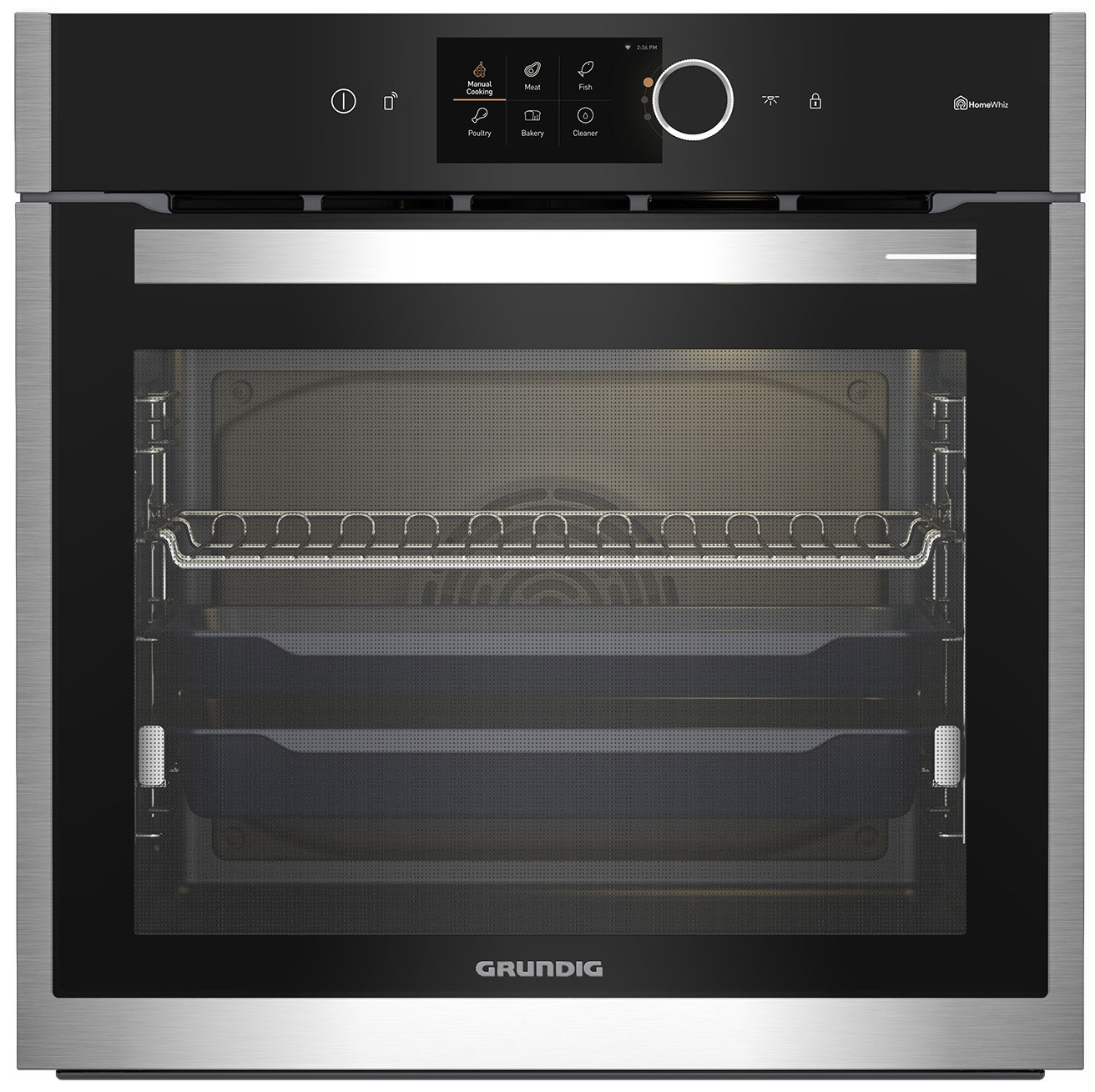 Изображение товара Электрический духовой шкаф Grundig GEBM19600BCHI нержавеющая сталь черный