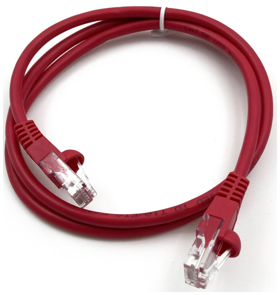 Изображение товара Патч-корд Buro UTP-5E-1M-R 1 метр красный RJ-45 м-м Cat5e