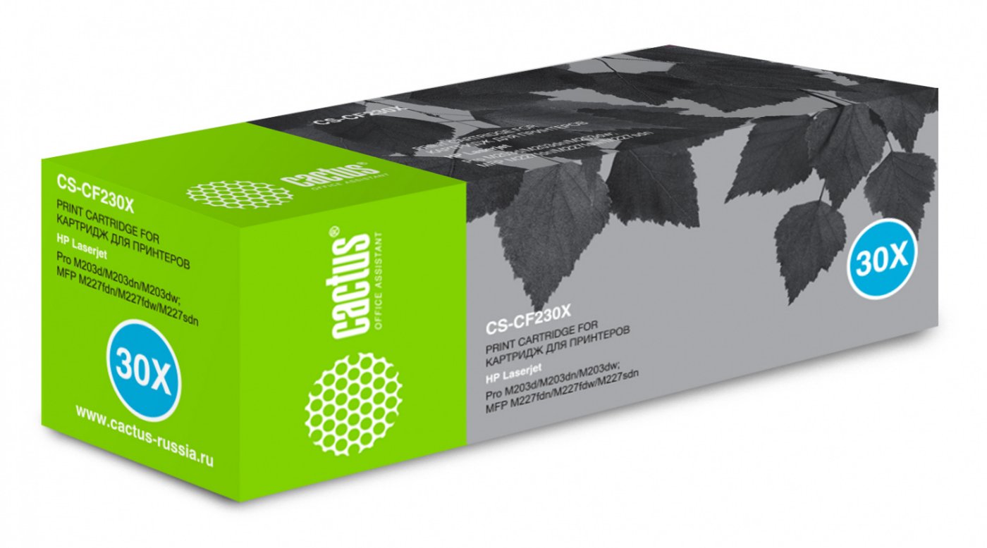 Изображение товара Картридж лазерный Cactus CS-CF230X CF230X черный (3500стр.) для HP LJ 203/227