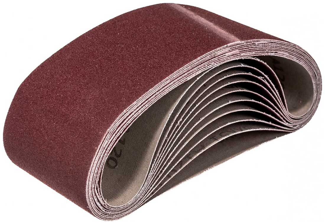 Изображение товара Шлифовальная лента Sturm 75x457 зерно 120 10 шт универсальная для металла дерева
