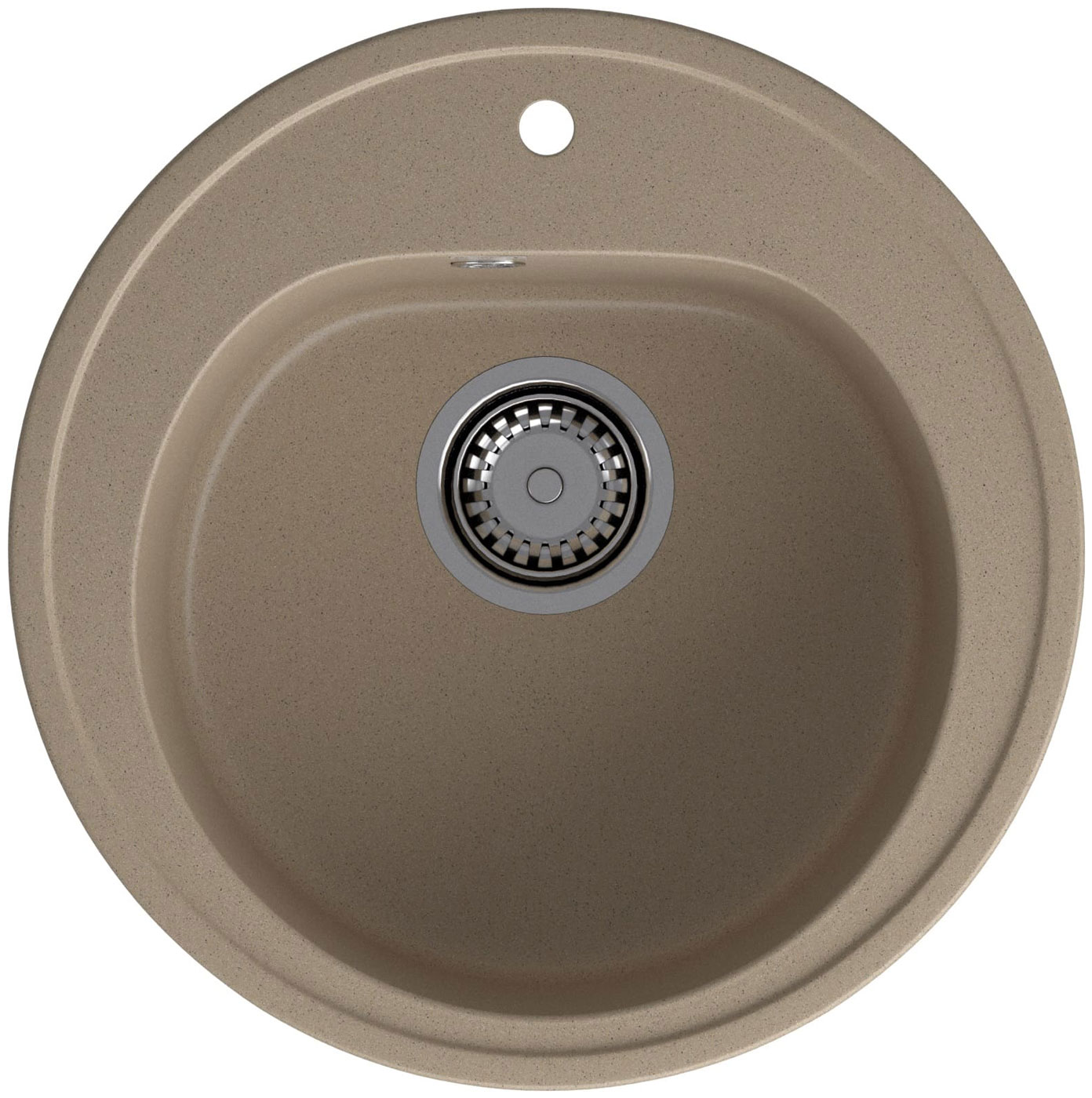 

Кухонная мойка GranFest RONDO 510, 1-чаша, D-508мм, песочный (R-510 песочный)
