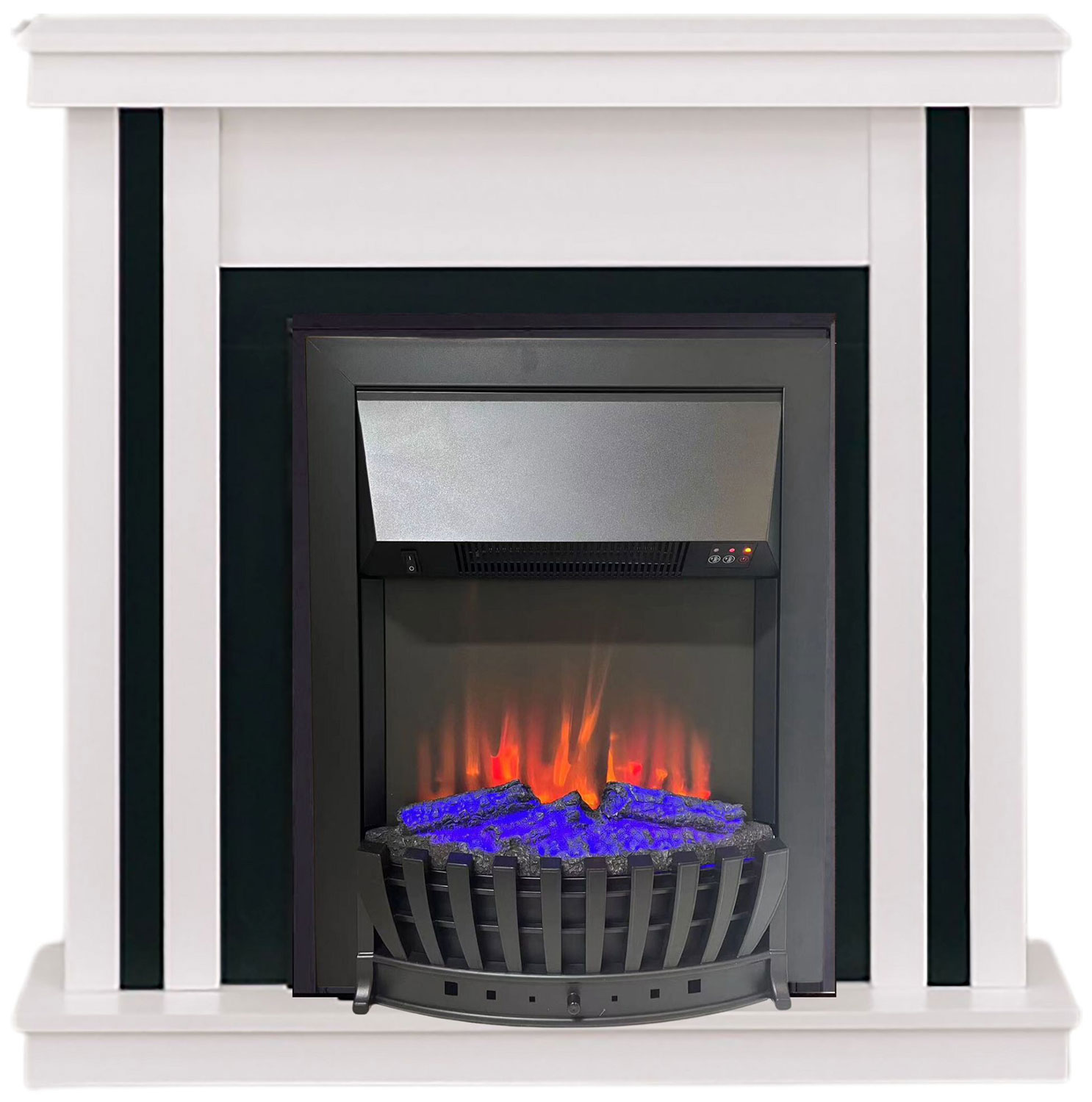 Изображение товара Каминокомплект Elekam Neo белый с черным и очагом Velar F2020G2