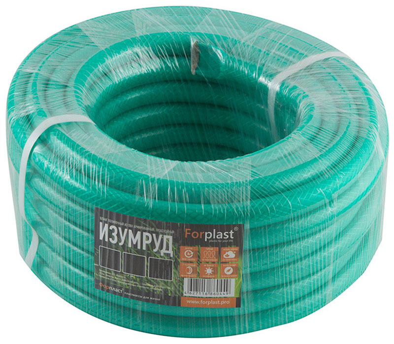 Изображение товара Шланг ПВХ ForPlast Изумруд, армированный, 1/2", 20 м (005247)