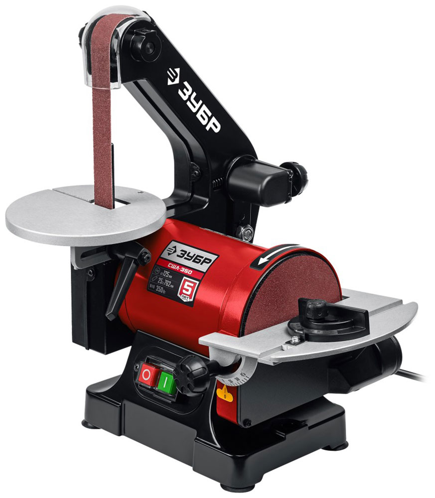 Изображение товара Ленточный шлифовальный станок Зубр d 125 мм, 25 х 762 мм лента (СШЛ-350)