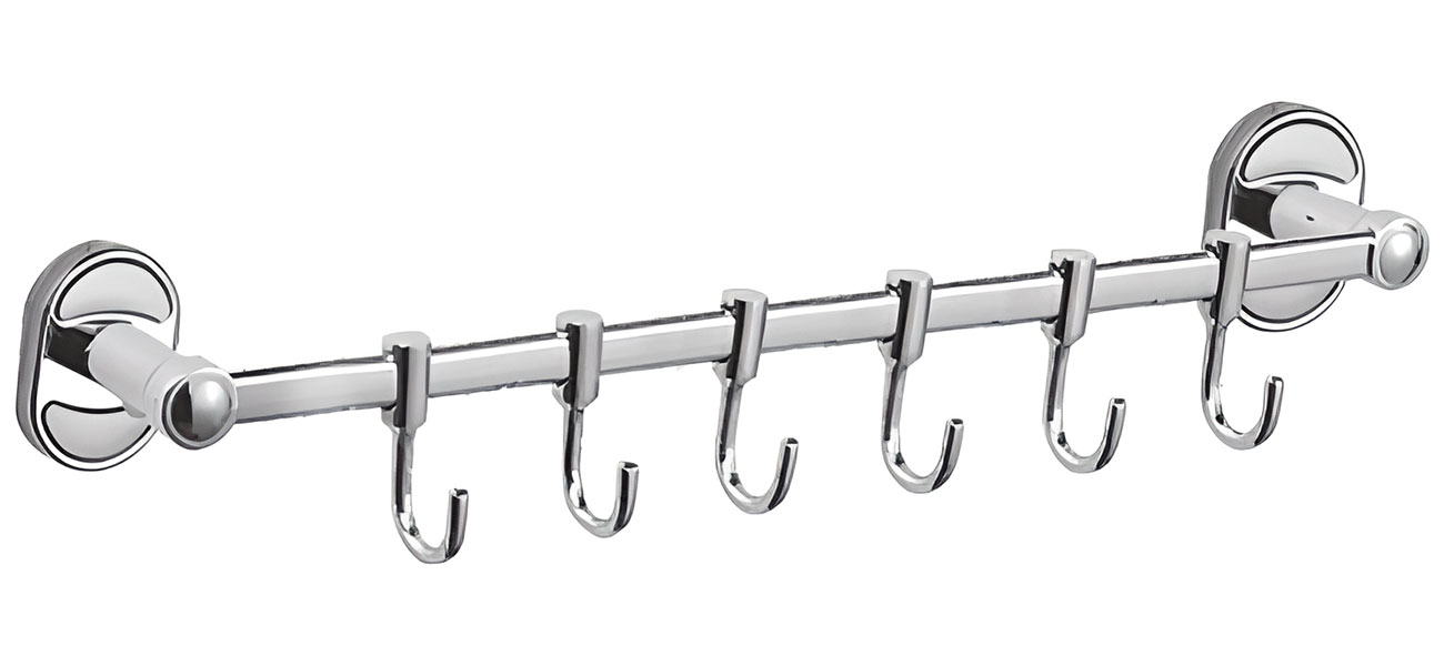 Изображение товара Планка с крючками для полотенец D-Lin D700 хром современный дизайн