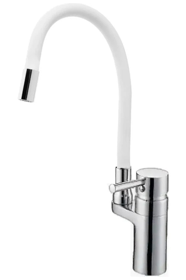 

Смеситель для кухни с гибким изливом D-Lin хром (D157315-3), Хром/белый