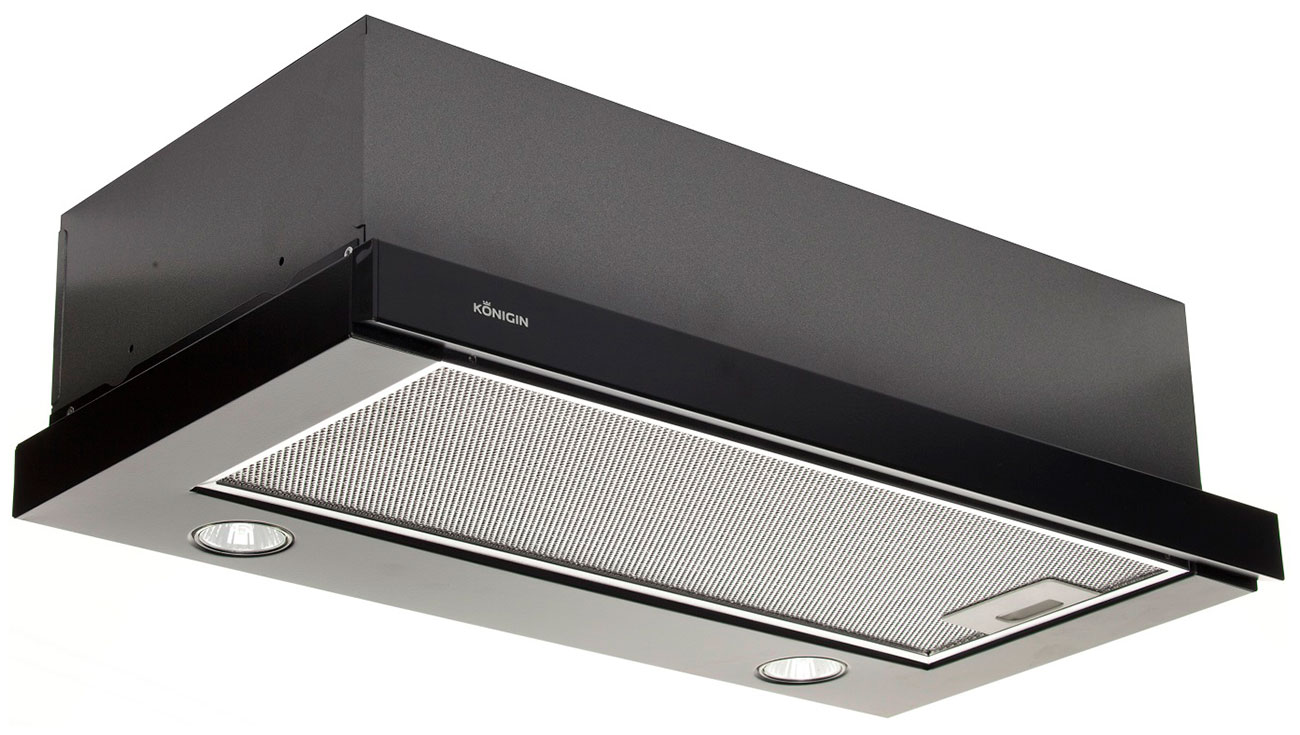 Изображение товара Вытяжка Konigin Helena Black 60 встроенная телескопическая 450 м3/ч LED