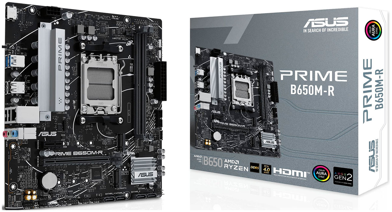 Изображение товара Материнская плата Asus PRIME B650M-R AM5 MicroATX с DDR5 и PCIe 5.0