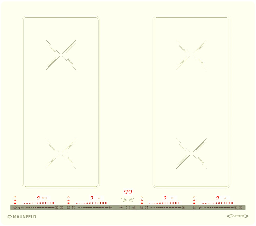 

Электрическая варочная панель Maunfeld CVI594SB2BGA Inverter, Бежевый