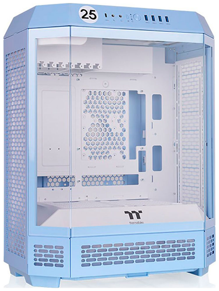 Изображение товара Компьютерный корпус Thermaltake The Tower 600 Hydrangea Blue с стеклянным дизайном