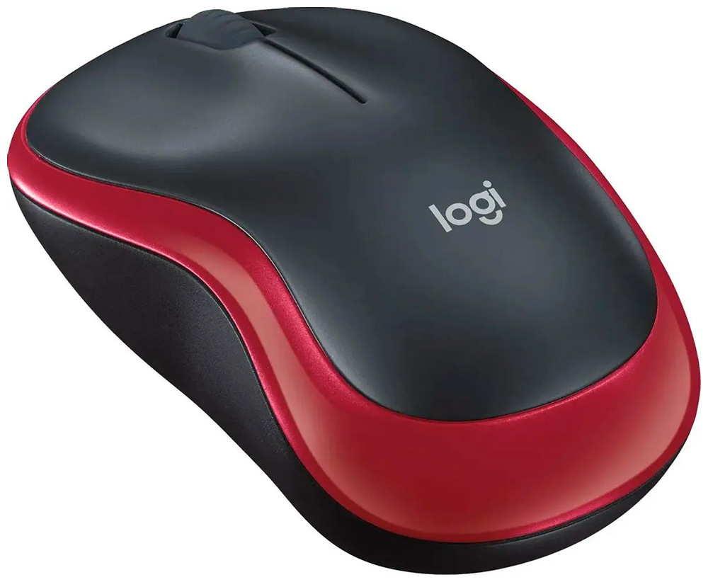 Изображение товара Беспроводная мышь Logitech M185 красный радиороб 1000 dpi USB