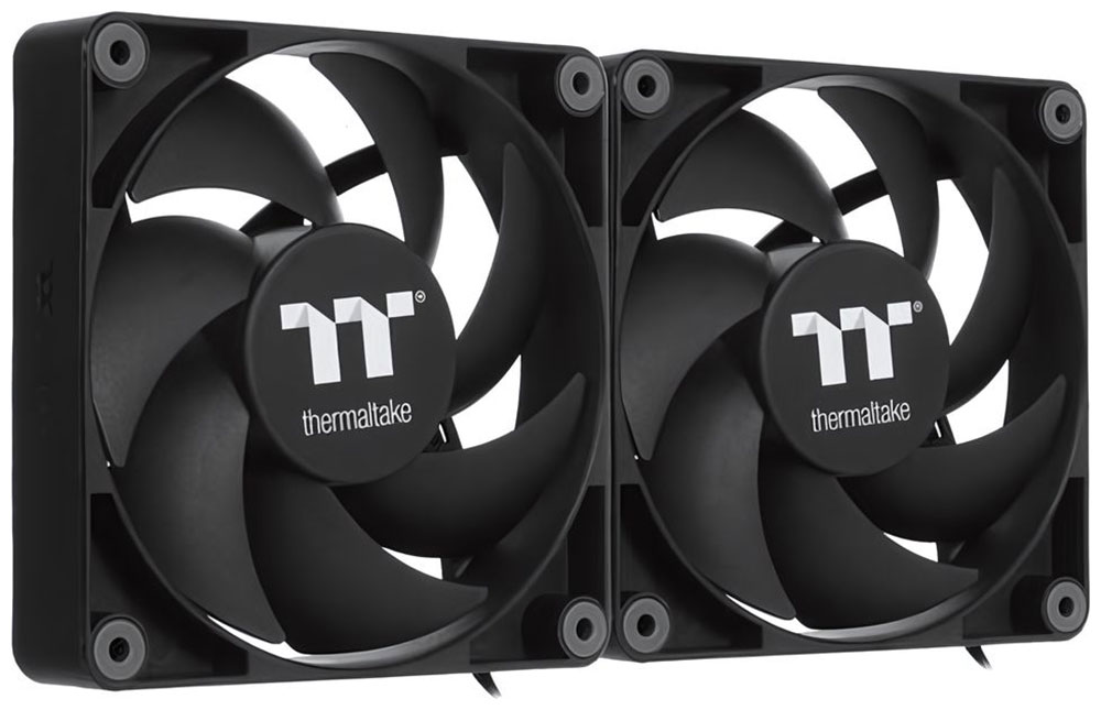 Изображение товара Вентилятор для корпуса Thermaltake CT120, 120х120x25, черный (2 шт.), (CL-F147-PL12BL-A)
