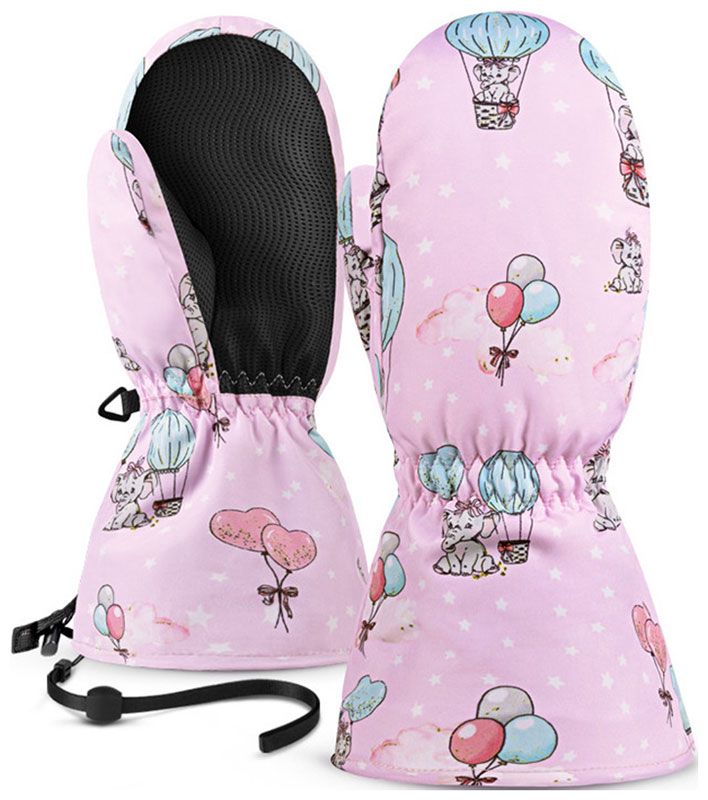 Изображение товара Детские горнолыжные варежки LuckyBoo FUTURE голубые размер L 9-12 лет