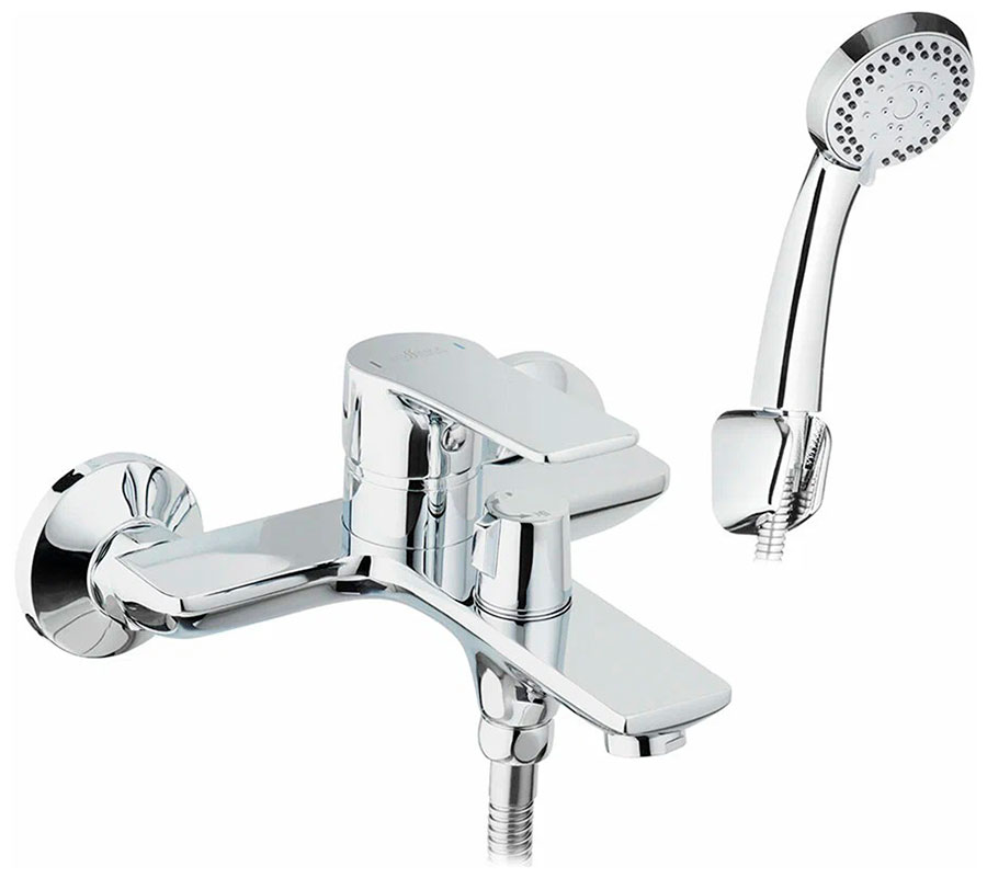 Изображение товара Смеситель для ванны Rossinka RS27-30 с коротким изливом хром монтаж на стену