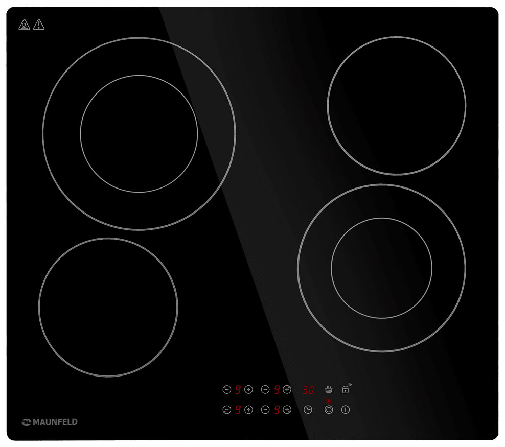 Изображение товара Электрическая варочная панель Maunfeld CVCE594DBK LUX 4 Hi-Light конфорки сенсорное управление