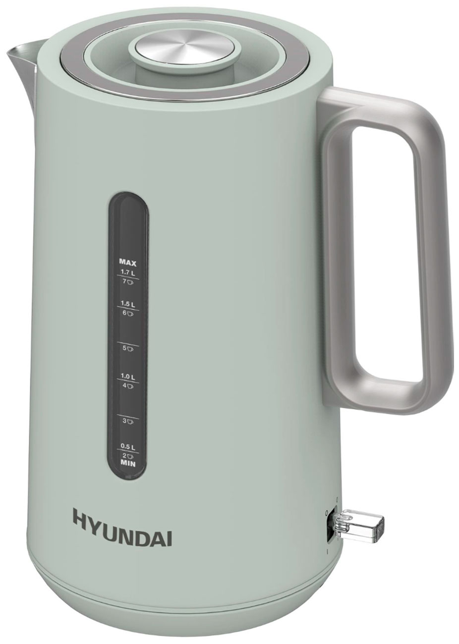 Изображение товара Электрический чайник Hyundai HYK-S9999 1.7л 2200Вт металл светло-зеленый