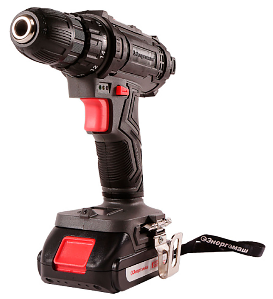 Изображение товара Дрель-шуруповерт аккумуляторная Энергомаш ДШ-18К (18 В, 1BatterySystem, 30Нм, 2х2.0Ач, кейс)