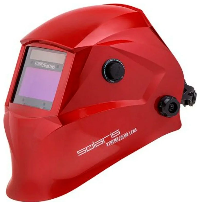 Изображение товара Щиток сварщика с самозатемняющимся светофильтром Solaris ASF650Х (красный металлик)
