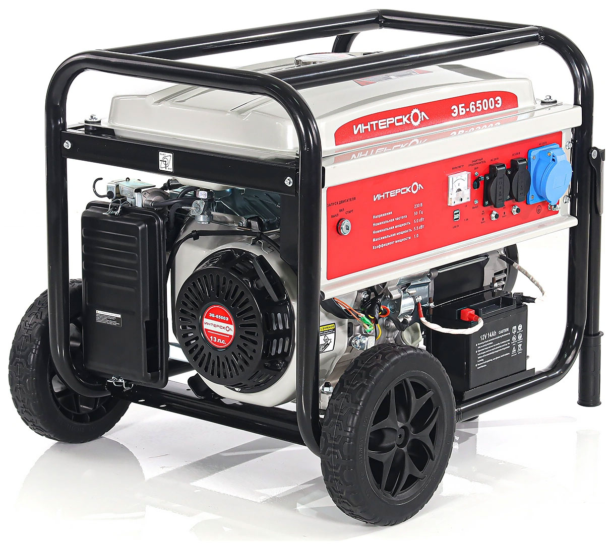 

Электростанция бензиновая синхронная Интерскол ЭБ-6500Э (795.0.0.40)