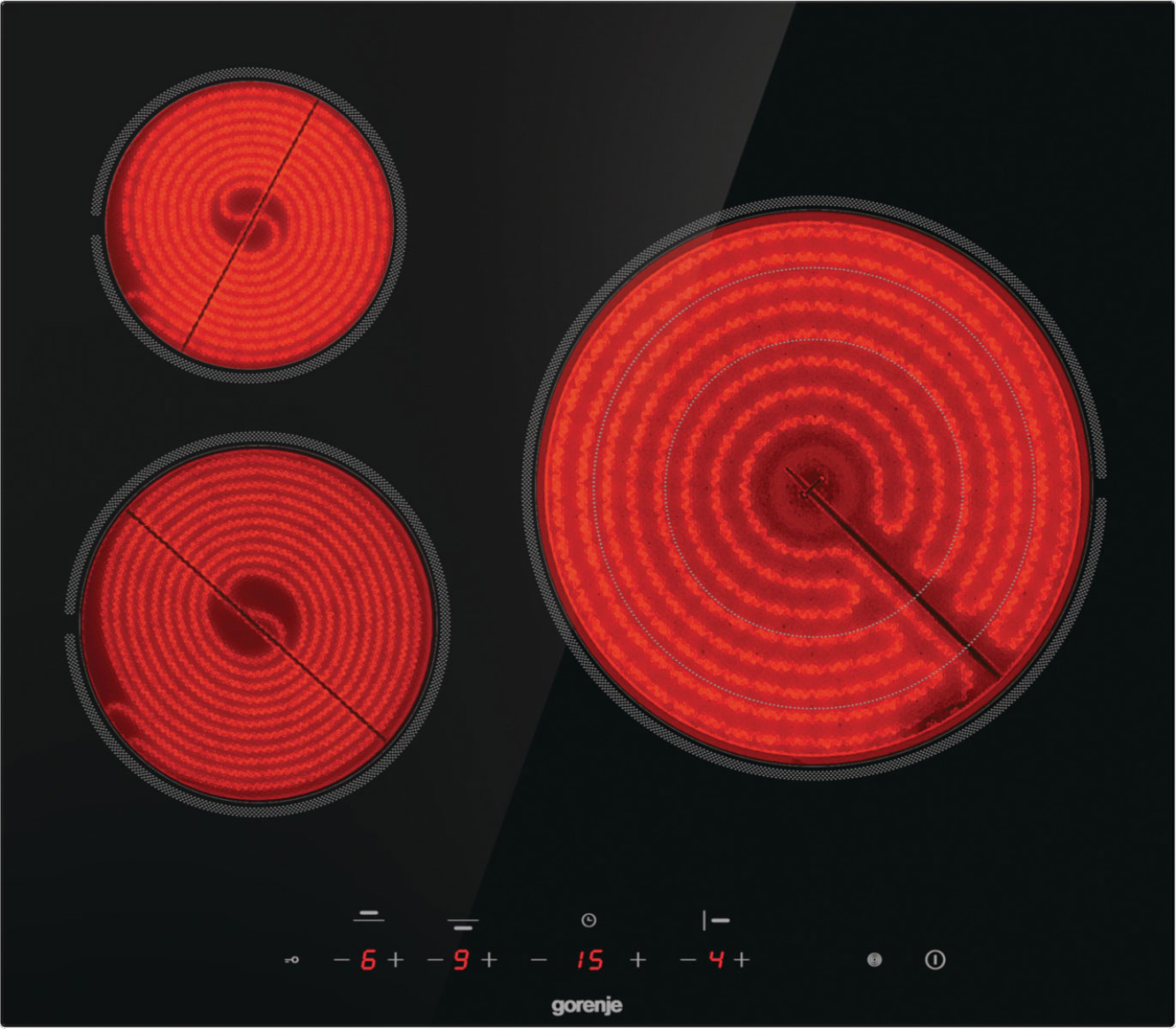 Изображение товара Электрическая варочная панель Gorenje ECT632BSCE с сенсорным управлением и защитой от детей