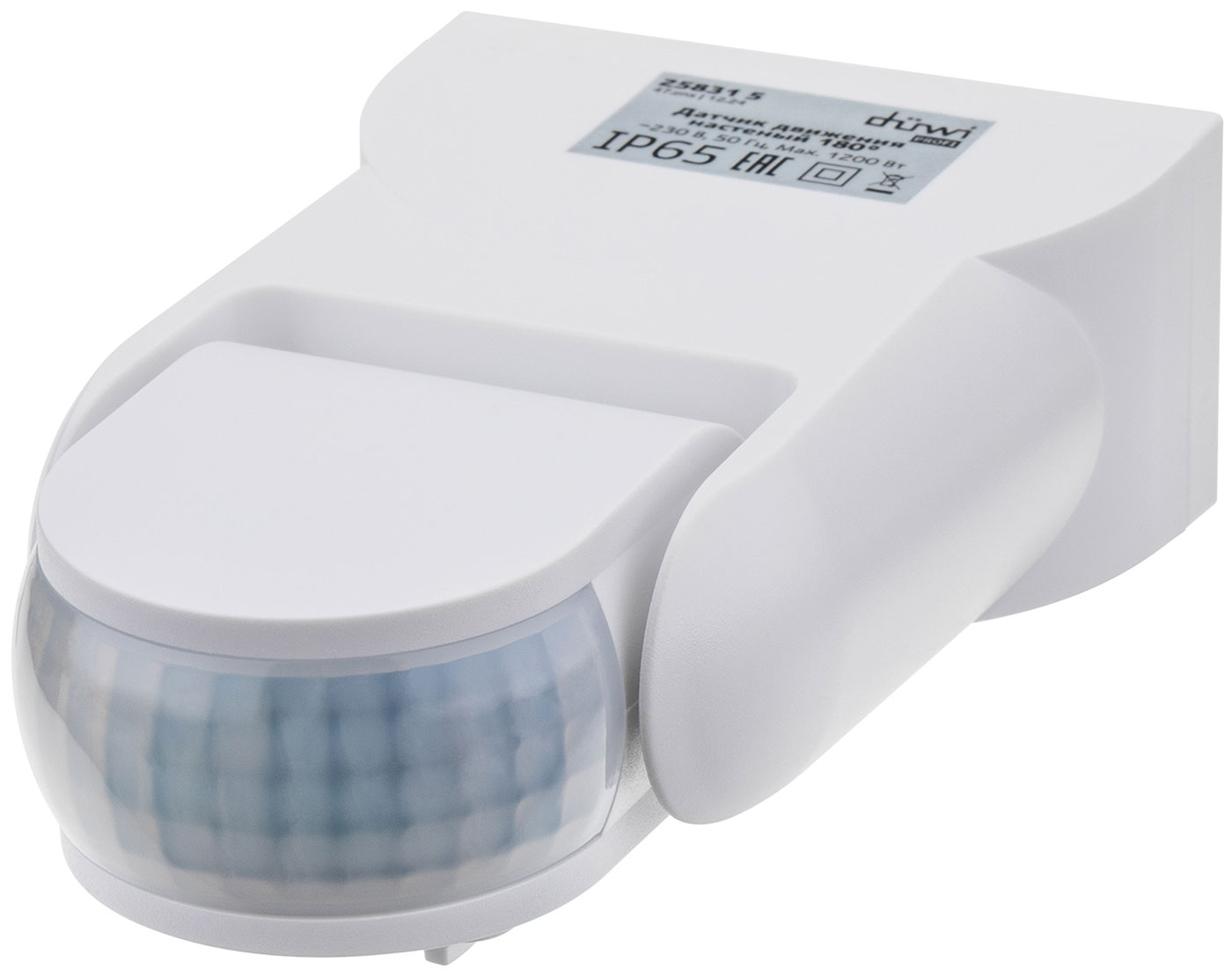 Изображение товара Датчик движения настенный Duwi DD-02 180° 12м IP65 для автоматизации освещения