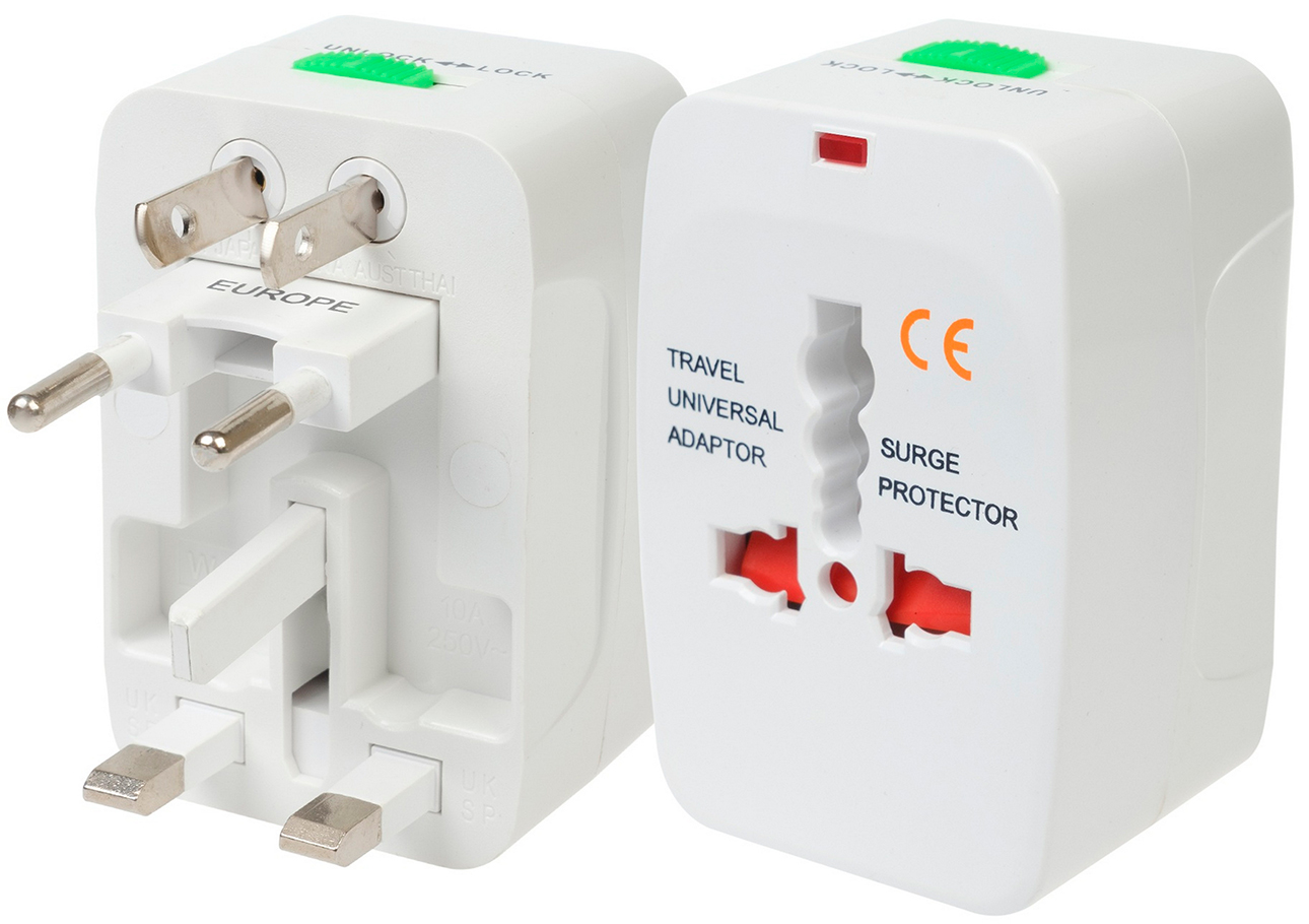 Изображение товара Адаптер для путешествий Duwi 1 гнездо с сменными вилками 230В 10А