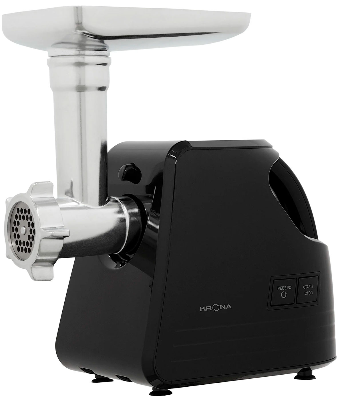 

Мясорубка Krona Wolf Black 1000W, Черный/нержавеющая сталь