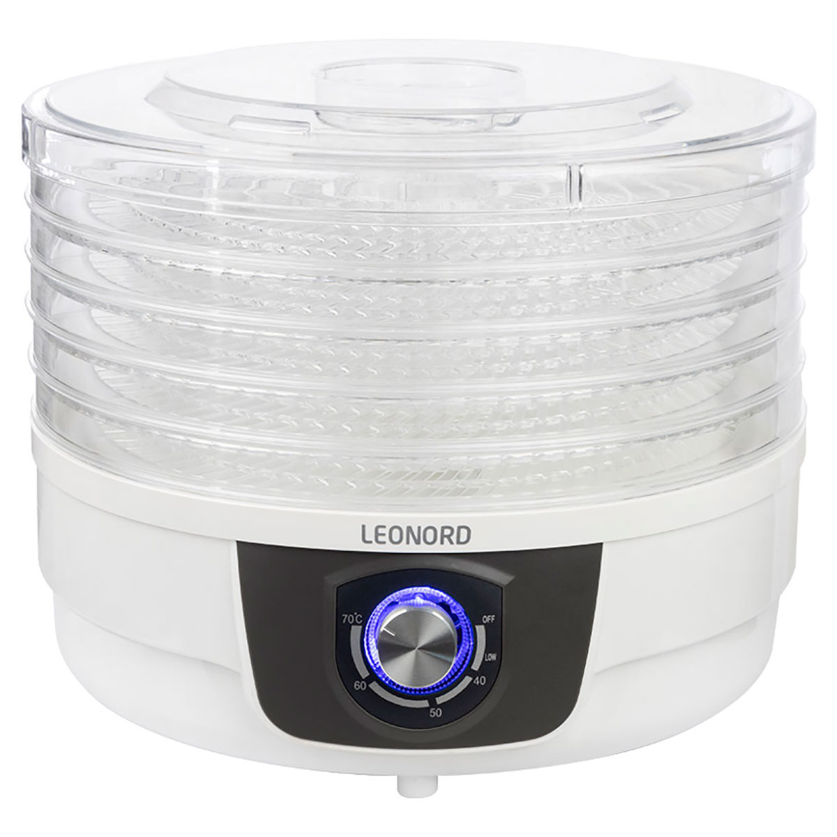 Изображение товара Сушилка для овощей и фруктов Leonord LE-1779 250 Вт 5 поддонов автоматическое вращение