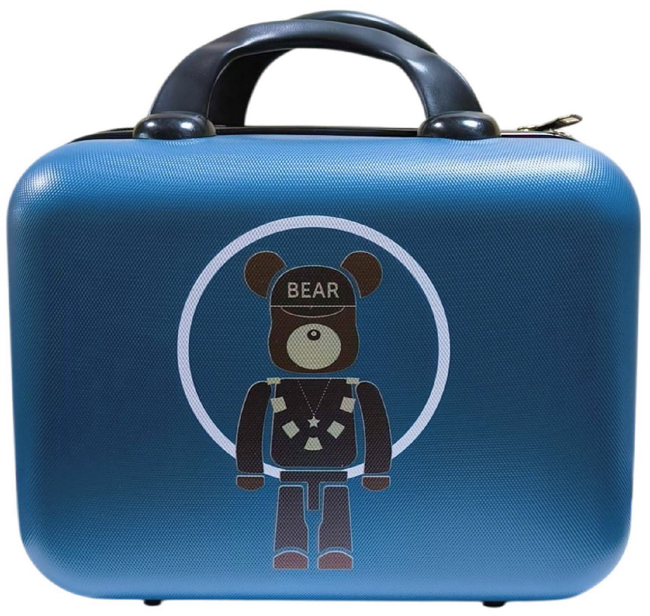 Изображение товара Бьюти-кейс Lats Медведь синий пластиковый вместительный дорожный аксессуар