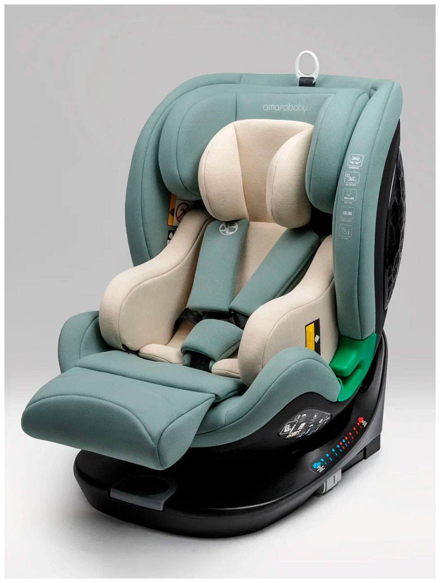 Изображение товара Автокресло Amarobaby Triumph i-Size 40-150 см, зеленый, защита и комфорт
