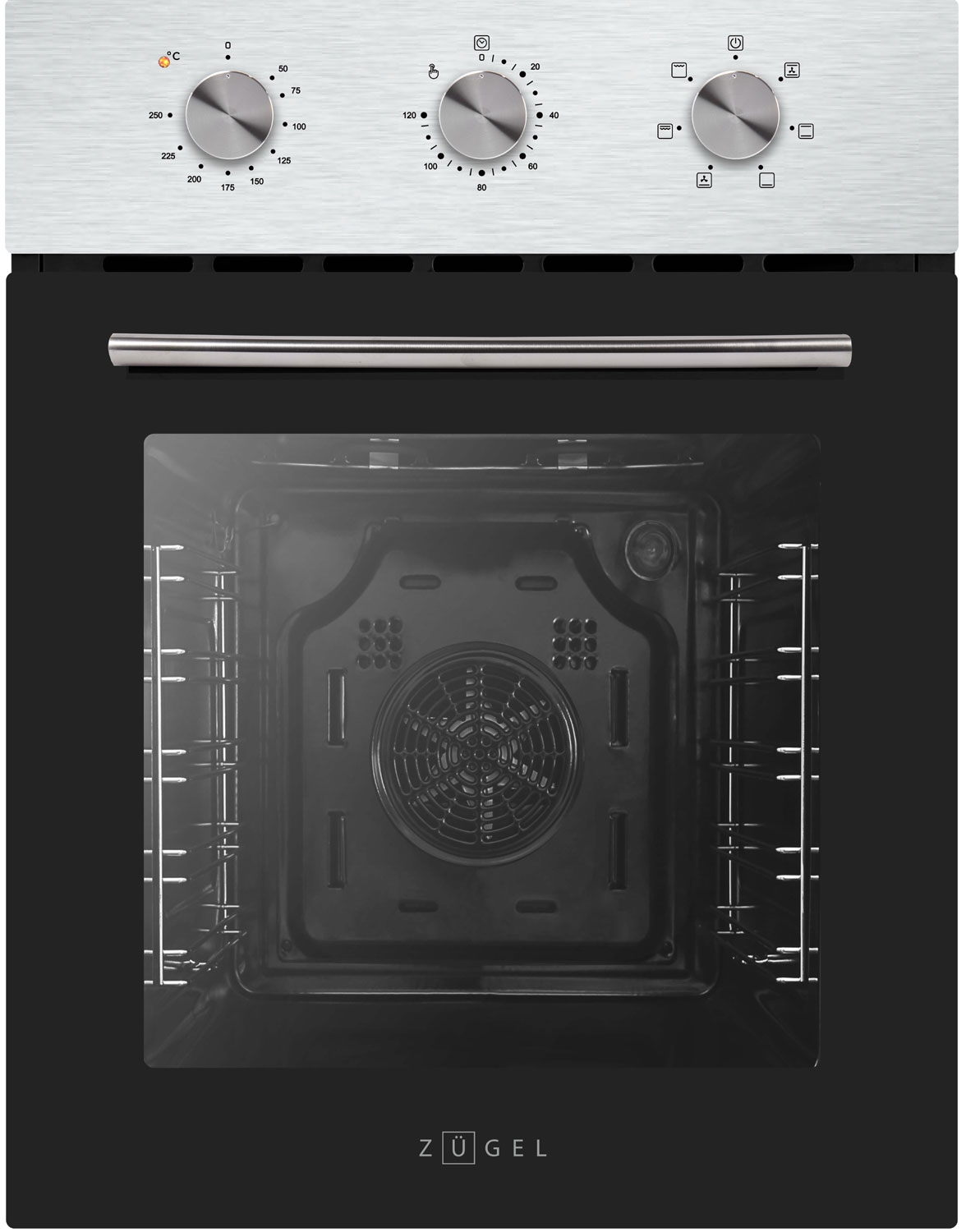 

Электрический духовой шкаф Zugel ZOE604X стальной