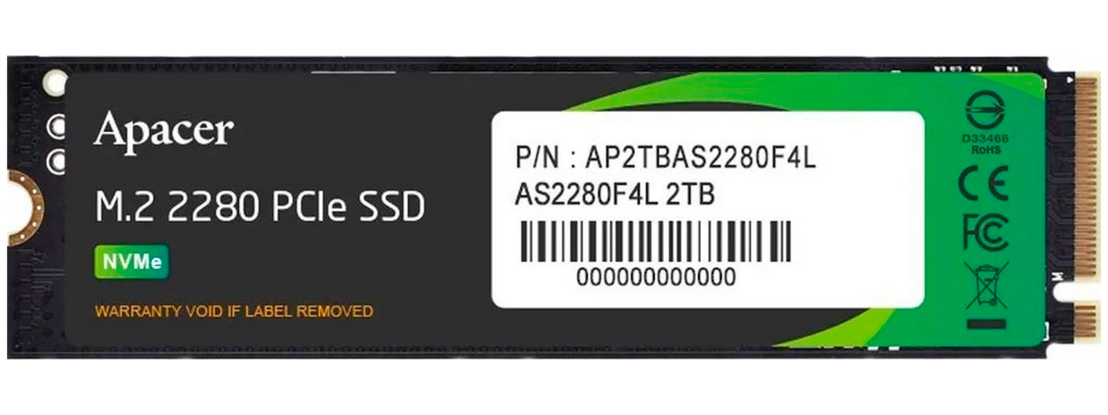 Изображение товара SSD накопитель Apacer AS2280F4L 2TB M.2 PCIe Gen5 NVMe высокая скорость надежность