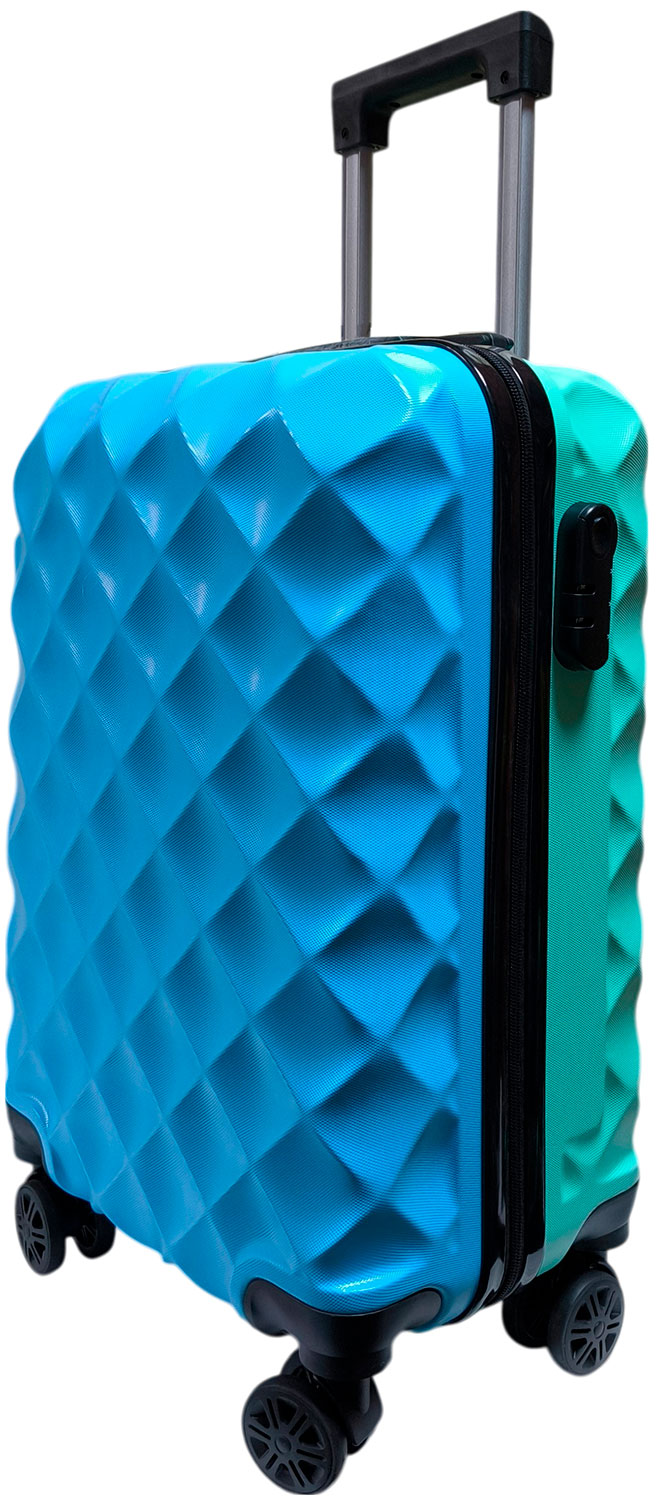 Изображение товара Дорожный чемодан Lats пластиковый, ручная кладь, размера XS (арт.781) бирюзово-мятный