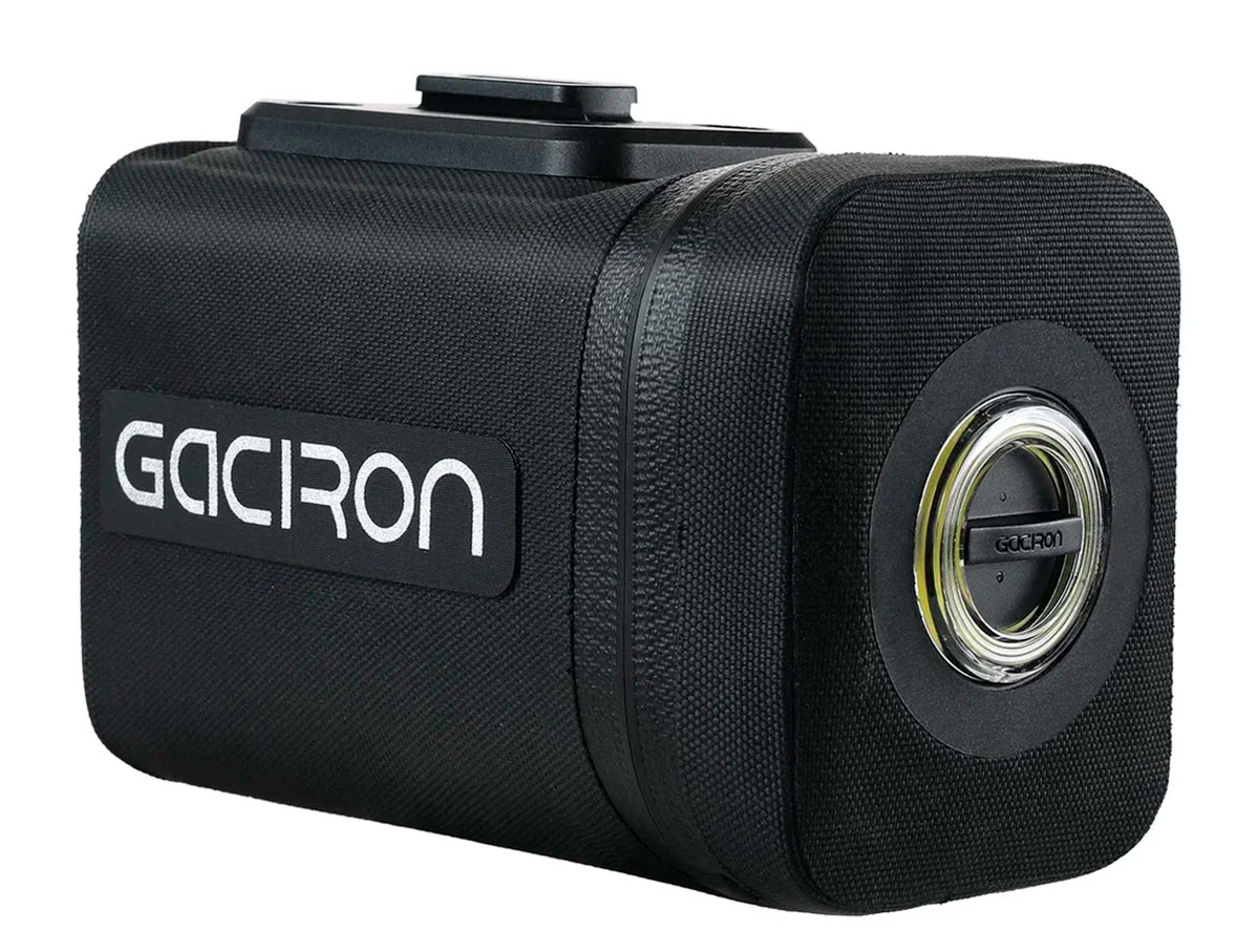 Передняя велосумка c умным фонарем 2 в 1  Gaciron Cathouse-100 крепление на руль черный