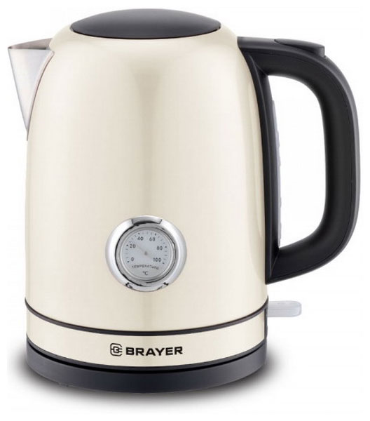 Чайник электрический BRAYER 1005BR-YE чайник электрический brayer 1005br ye 2200 вт розовый 1 7 л нержавеющая сталь