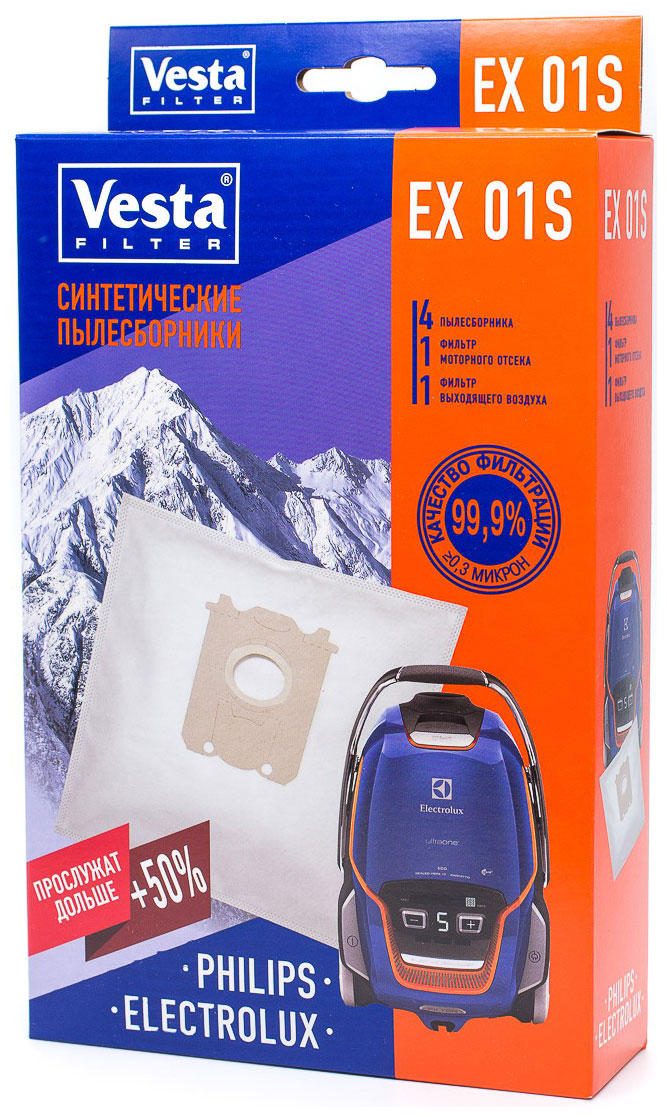 Набор пылесборники + фильтры Vesta EX 01s цена и фото