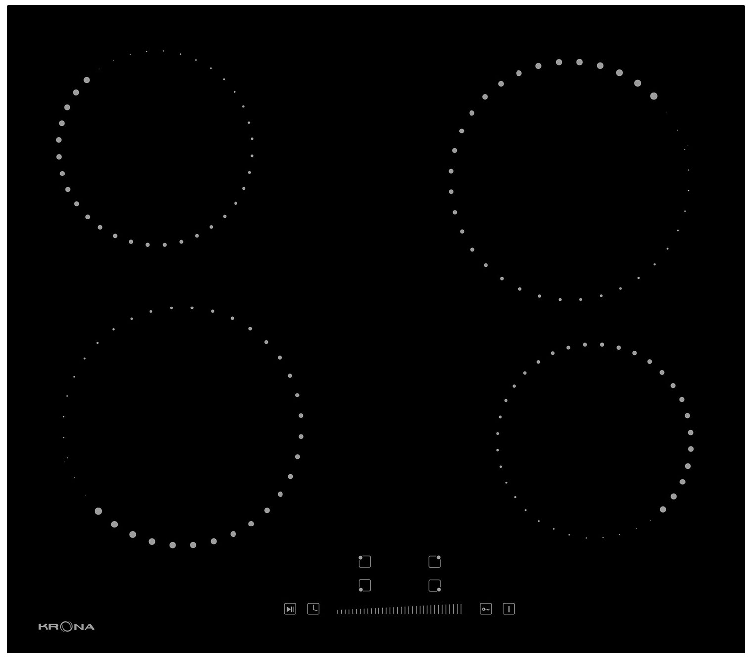 Встраиваемая электрическая варочная панель Krona CORTO 60 BL Встраиваемая электрическая варочная панель Krona CORTO 60 BL
