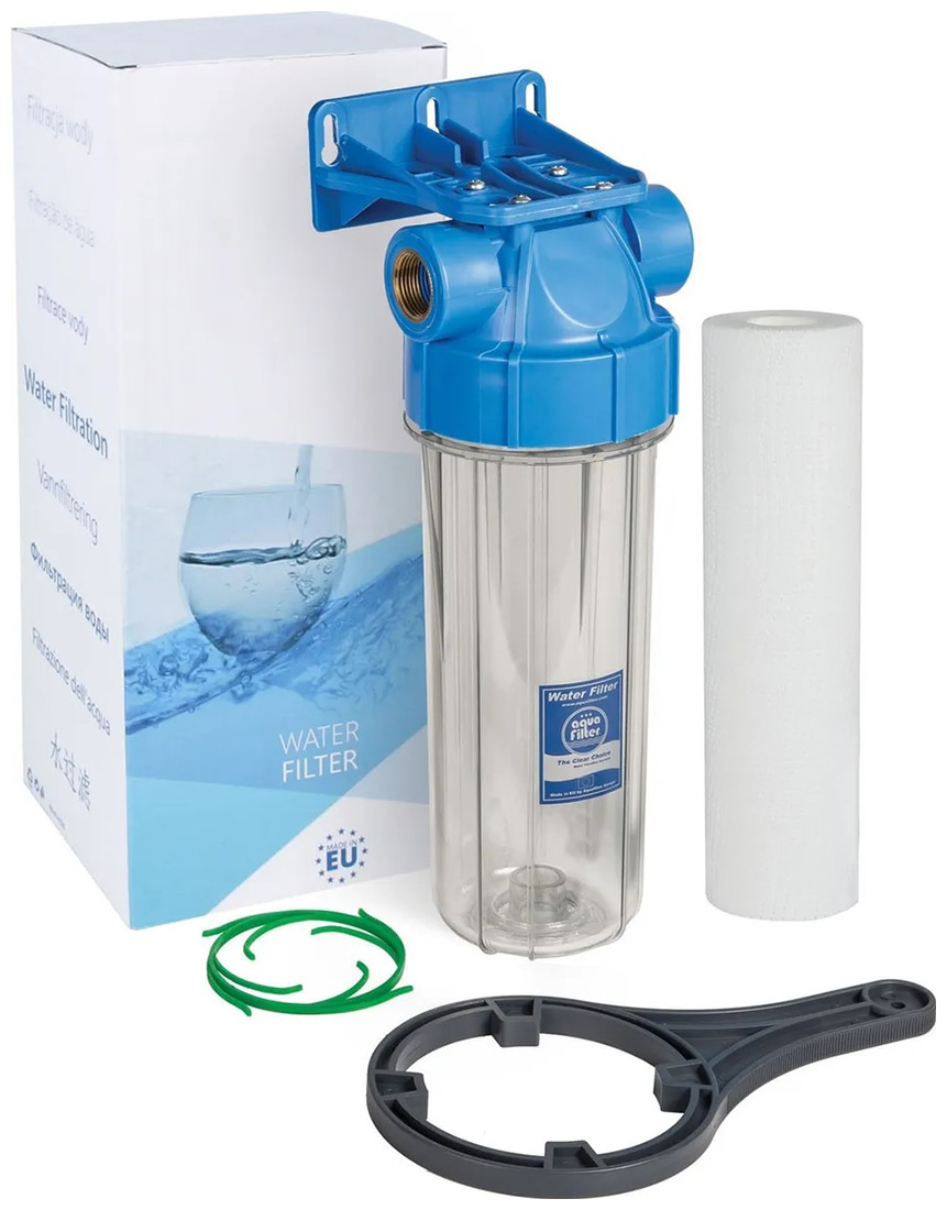 Магистральный фильтр для холодной воды Aquafilter 10SL, 3/4'', FHPR34-B1-AQ, 549/1 magistralnyy filtr aquafilter hhbb20b